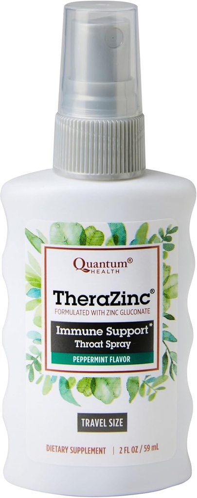 Quantum Health TheraZinc Oral Spray, Made with Zinc Gluconate for Immune Support and Throat Relief in a Soothing Spray, 2 Oz. 2