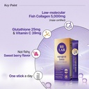 BB LAB Low Molecular Collagen 5000, Powder Type Korean Marine Collagen, Fish Collagen Peptides, Hyaluronic Acid, Elastin, Glutachione, Vitamin C, Fast Absorb, Mix Berry Flavor 4