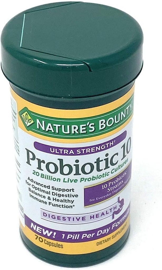 Nature's Bounty Ultra Strength Probiotic 10, 70 Capsules 2