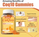 1 Pack CoQ10 500MG Gummies - Plus Omega-3, Magnesium, Vitamin B3 & Zinc - 3X Better Absorption Coenzyme Q10 Supplements for Heart Health, Cellular Energy & Antioxidant, Non-GMO 60 Counts 6