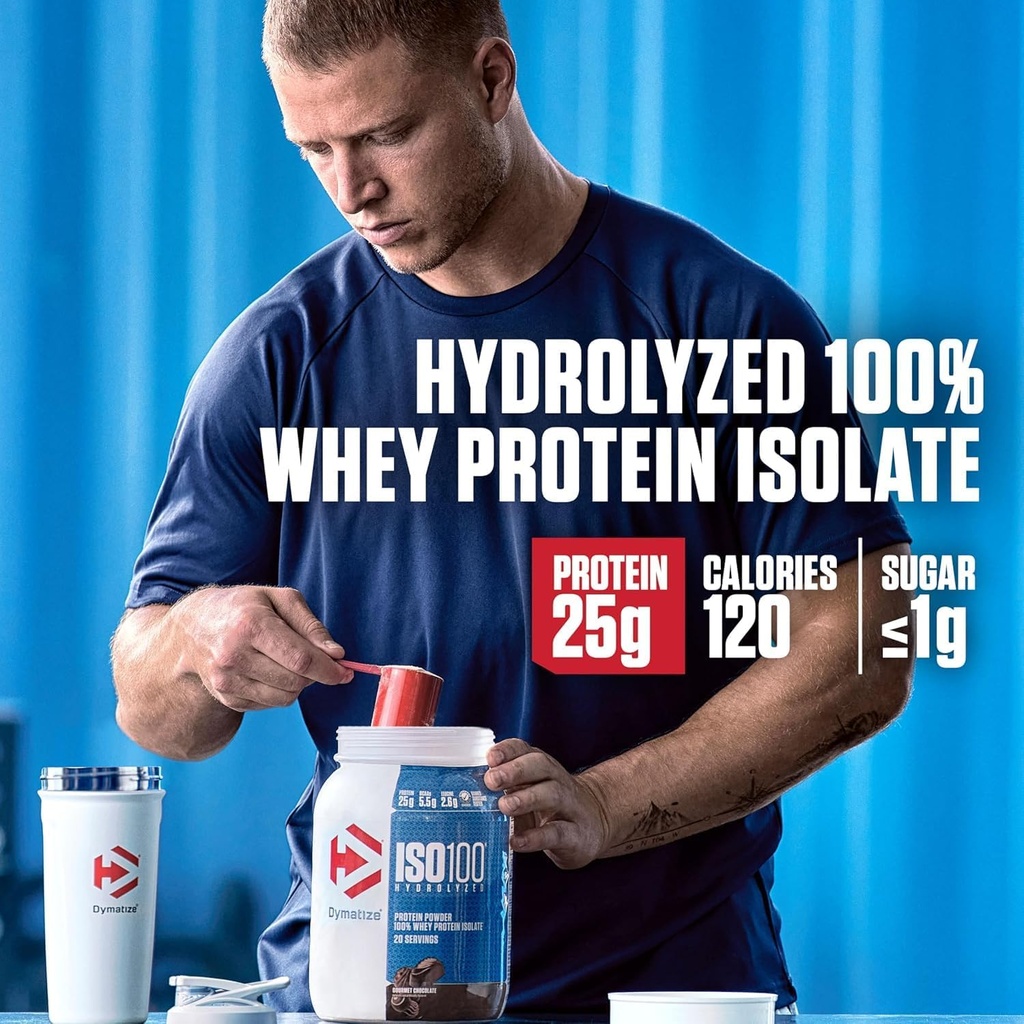 Dymatize ISO 100 Whey Protein Powder with 25g of Hydrolyzed 100% Whey Isolate, Vanilla 5 Pound, Package may vary 4