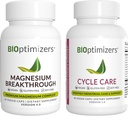 BiOptimizers Magnesium Breakthrough 4.0, (60 Capsules) & Cycle Care, (90 Capsules) - Natural Sleep, Brain, and Menstrual Relief Support Supplement Bundle 2