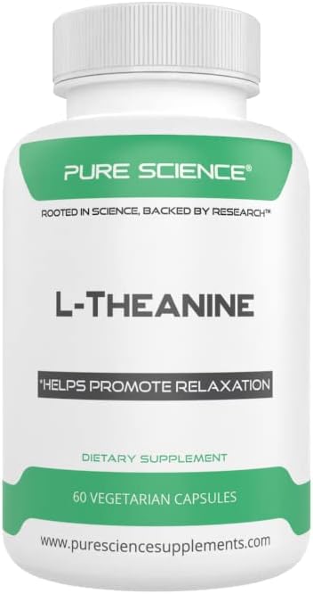 Pure Science L-Theanine Supplement 400mg - Promotes Relaxation & Healthy Stress Management - 60 Vegetarian Capsules 2