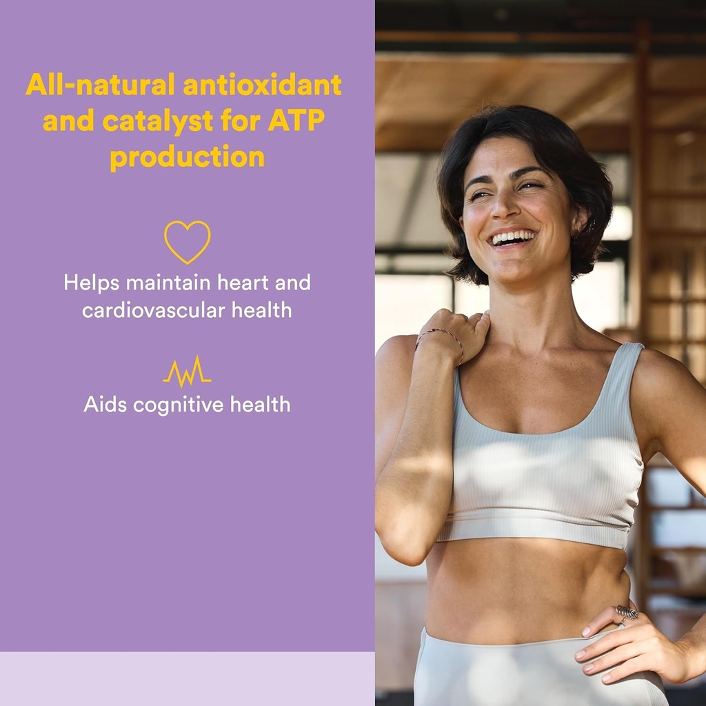 Natural Factors, Coenzyme Q10 50mg, CoQ10 Supplement for Energy, Heart and Antioxidant Support, Gluten Free, 120 softgels (120 servings) 3