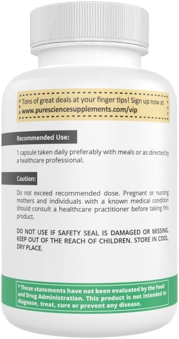 Pure Science L-Theanine Supplement 400mg - Promotes Relaxation & Healthy Stress Management - 60 Vegetarian Capsules 6