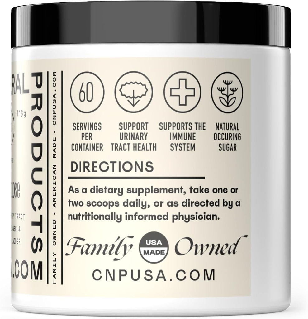 Pure D-Mannose Powder Supplement - D-Mannose 4oz (113g) About 60 Servings for UTI, Natural Bladder, & Urinary Tract Health 3