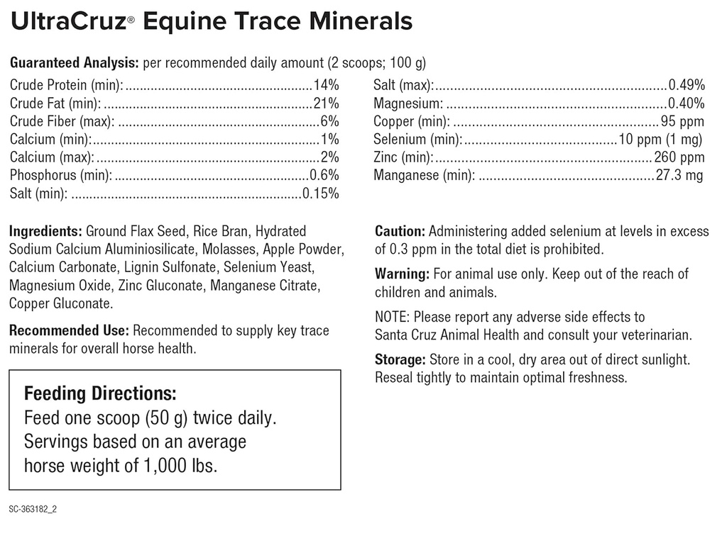 UltraCruz® Equine Trace Minerals, 10 lb, 45 Day Supply 3