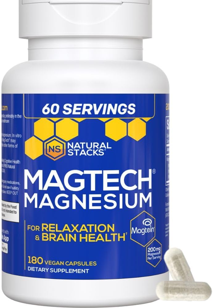 Natural Stacks Magtech Magnesium + Sleep Magnesium Citrate Gummies Bundle - 4 Forms of Magnesium - Supports Relaxation and Brain Health* - 210 Pieces 3
