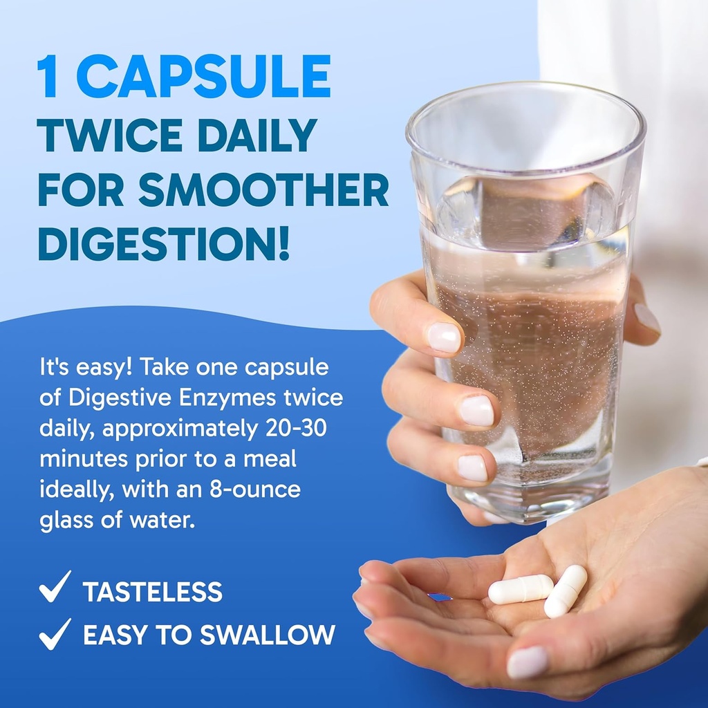 Clinical Effects Digestive Enzymes with Makzyme-Pro - Gut Health Enzyme and Probiotic Supplement to Support Digestion, Nutrient Absorption, Digestive Comfort - 60 Vegan Supplement Capsules - USA Made 6