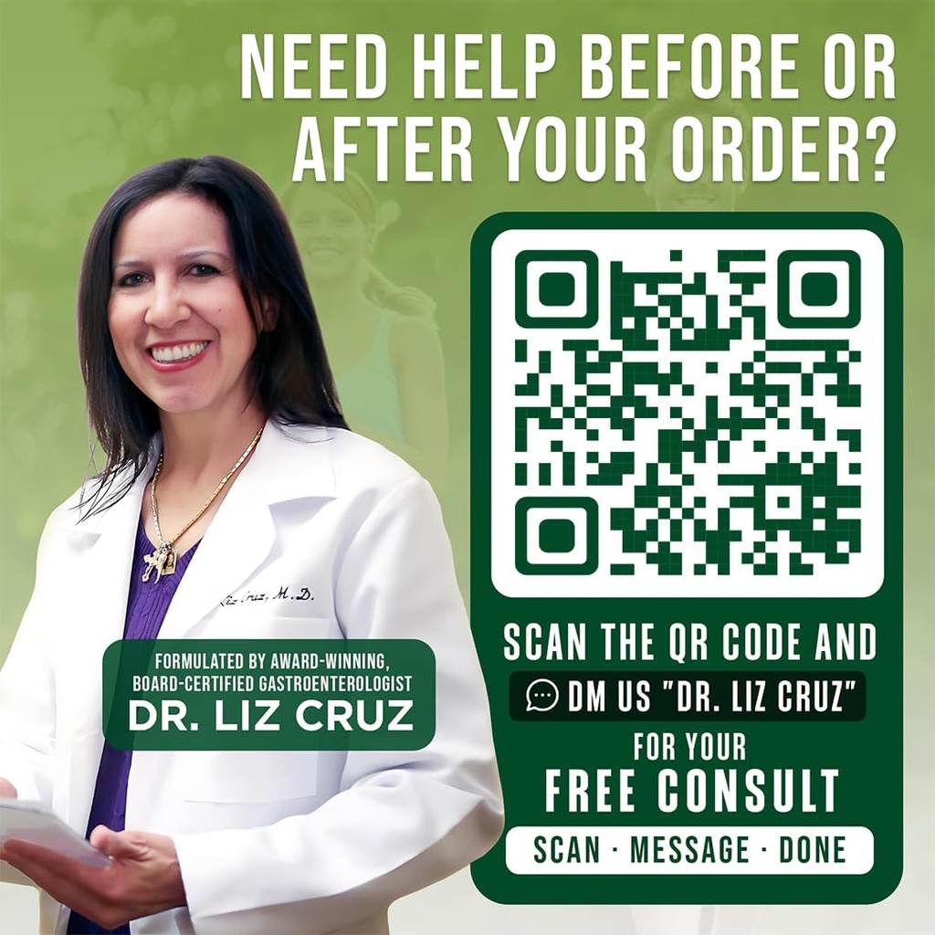 Dr. Liz Cruz Gastro Greens - Greens Supplement, Dietary Supplements with Herbs, Supplements for Women, Men, and Children, Non-GMO, Whole Food Based, 90 Veggie Capsules 3