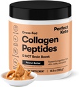 Perfect Keto Collagen Peptides Protein Powder with MCT Oil, Hydrolyzed Collagen, Type I & III Supplement, Gluten Free Grass Fed, Low Carb, Keto Coffee Creamer, Collagen for Women & Men, Peanut Butter 2