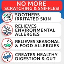 Allergy Relief Dog Treats + Dog Probiotics Chews Bundle - Omega 3 + Pumpkin + Enzymes for Itchy Skin Relief + Digestive Enzymes + Prebiotics for Gas, Diarrhea, Constipation, Upset Stomach Relief 4