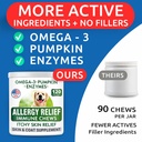 Allergy Relief Dog Treats + Dog Probiotics Chews Bundle - Omega 3 + Pumpkin + Enzymes for Itchy Skin Relief + Digestive Enzymes + Prebiotics for Gas, Diarrhea, Constipation, Upset Stomach Relief 5