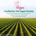 NEVISS Vegan Multivitamin for Women & Men w/Methyl B12, D3 K2, Plant Based Omega 3 (DHA+EPA), Iron, Choline, Zinc, Whole Food Daily Vitamins Gummies for Vegans & Vegetarians, Sugar Free, 60Cts 4