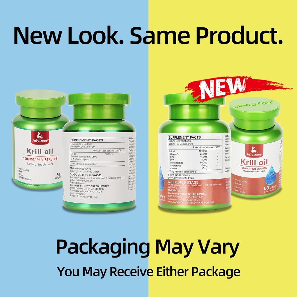Antarctic Krill Oil 1000 mg with Omega-3s EPA, DHA, Astaxanthin and Phospholipids 60 Softgels Supplement No Fishy Aftertaste for Joint, Heart, Brain and Immunity 4