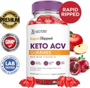 Justified Laboratories (3 Pack Rapid Ripped Keto ACV Vegan Non GMO 180 Gummies 4