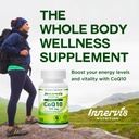 CoQ10 100mg – Heart & Energy Support with Powerful Antioxidant, 120 Softgels, Easy-to-Swallow | Innervis Nutrition 4