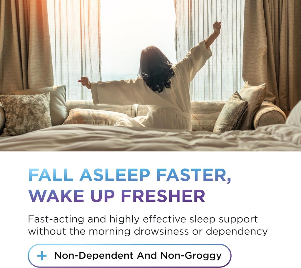 DR. EMIL NUTRITION EZ Doze Melatonin-Free Natural Sleep Aid with L-Theanine, GABA & 5HTP - Extra Strength Sleeping Pills for Adults - Safe and Non-Habit Forming (60 Veggie Capsules) 5