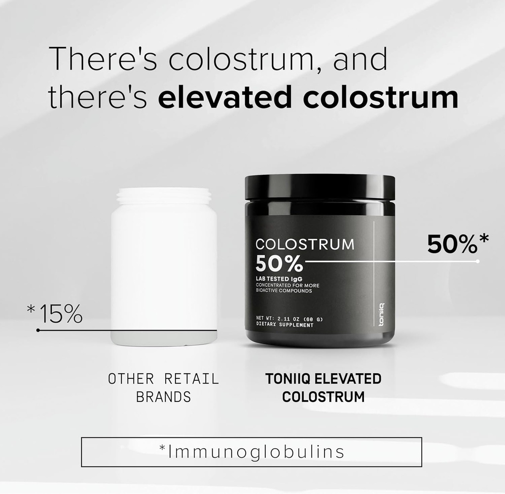 Ultra High Strength Bovine Colostrum Powder - 50% IgG - 2,000mg per Serving - Third Party Tested for Potency - Supports Immune, Gut, and Skin Health - 30 Servings -Premium Bovine Colostrum Supplement 5