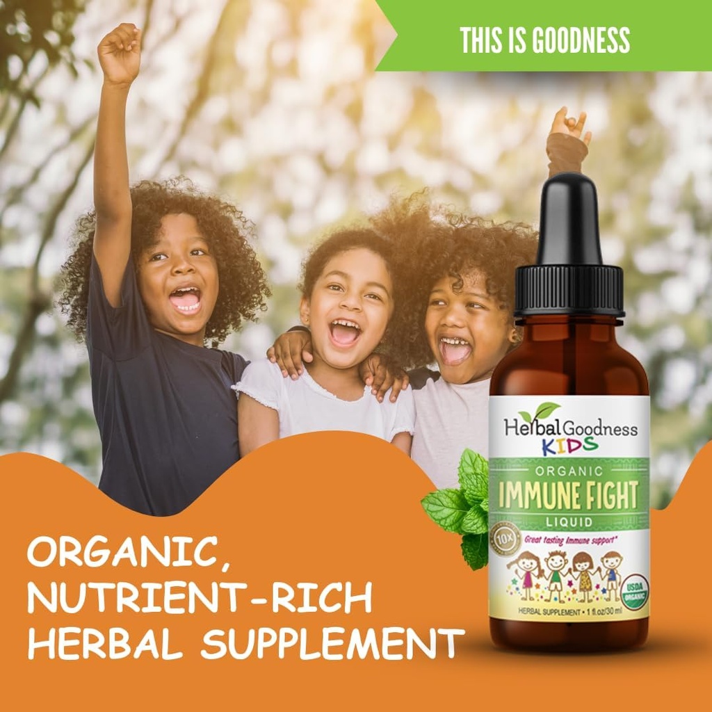 Immune Support 1oz with Ashwagandha for and Turmeric Herbal Supplements - Natural Kids Immune Booster Drops for Wellness and Immune Support for Kids - Non-GMO - Made in USA 5