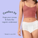 Rael Disposable Underwear for Women, Organic Cotton Cover - Postpartum Essentials, Leak Locker, Unscented, Maximum Coverage (Size S-M, 20 Count) 6