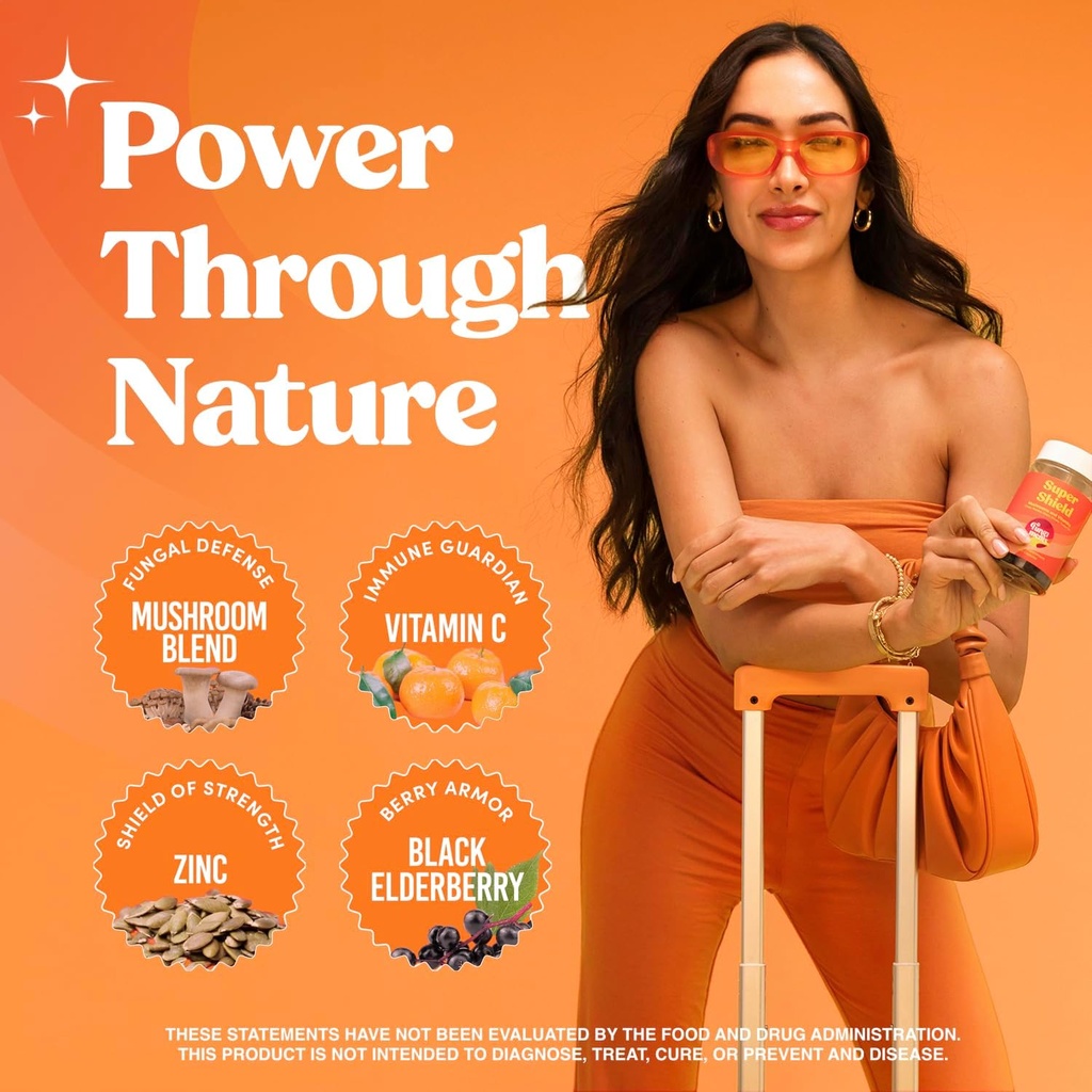 Fungiments Super Shield - Mushroom Supplement - Chaga, Maitake, Reishi, Shiitake, and Turkey Tail Mushrooms, Vitamin C, Zinc, Black Elderberry, Antioxidants - Immune Support (60 Capsules) 5