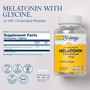 SOLARAY Melatonin 10mg with Glycine - Extended Release, Healthy Sleep Aid and Calming Relaxation Support - Lab Verified, Vegan, Gluten Free, 60-Day Guarantee - 100 Servings, 100 VegCaps 3