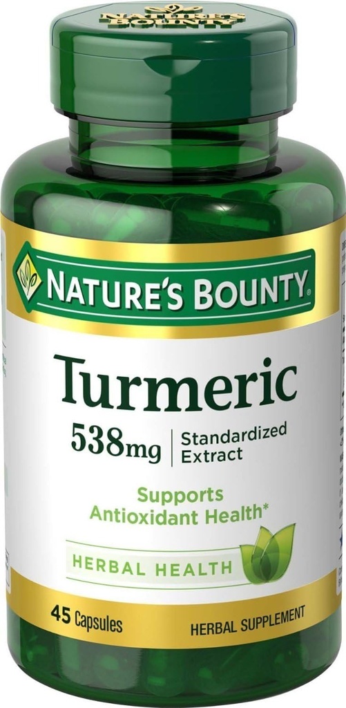 Natures Bounty Turmeric 538 mg Standardized Extract, 45 Count (Pack of 2) 2