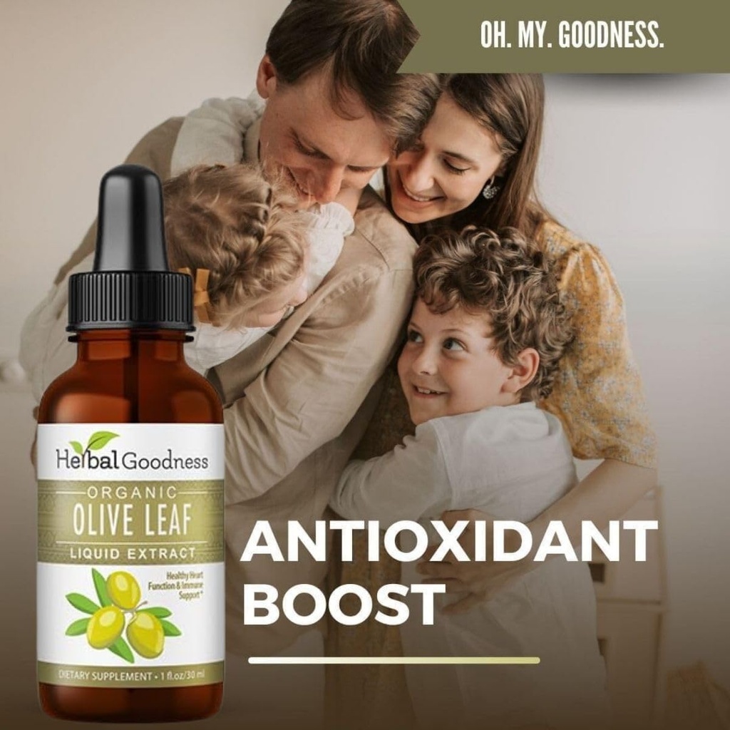 Herbal Goodness Olive Leaf Extract Liquid 1oz - for Immune Boost, Cadiovascular Support, Cognitive Wellbeing, Improved Skin Health and Digestive Comfort with Antioxidants - 1 Bottle 5