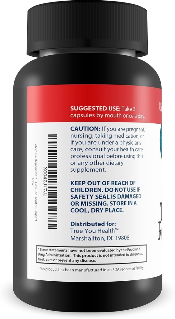 Telomere Rejuvinate - Our Best Telomere Support Supplement for Telomere Length - Telomere Supplements for Longer Telomeres Anti Aging - The Telomere Lengthening Supplements - Nad Supplement Powder Cap 4