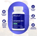 Safrel Vitamin B12 5000 mcg per Tablet, 200 Days Supply, Supplement for Energy, Metabolism and Nervous System Health Support, Vegan, Gluten Free and Dye Free | Made in USA 4