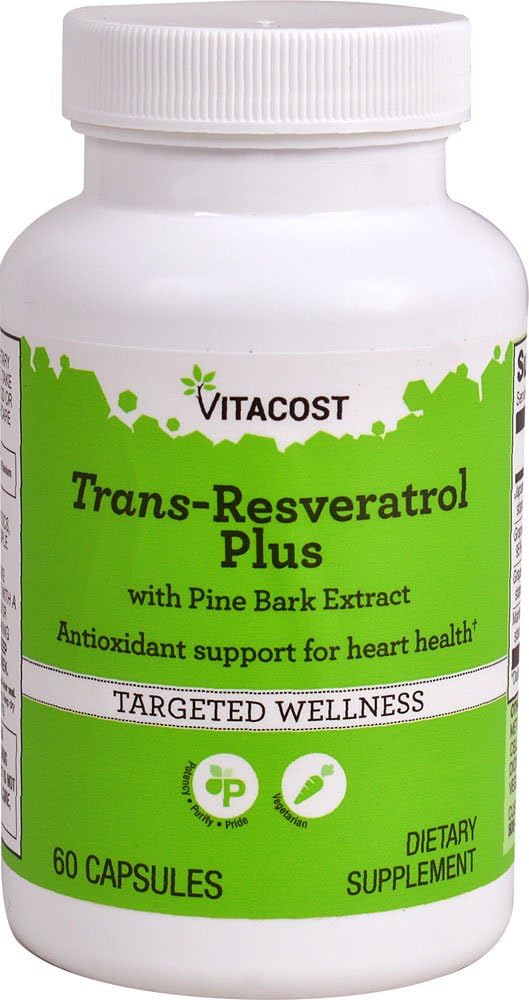 Vitacost Trans-Resveratrol Plus -- 60 Vegetarian Capsules 2