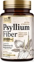 Psyllium Husk Capsules 1500 mg - Natural Fiber Supplement Pills, Daily Digestion, Colon Health, & Regularity Support, Plant Based Psyllium Husks Powder Caps, Vegan, Non-GMO - 120 Veggie Capsules 2