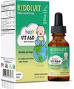 Kiddivit Baby Vitamin A&D Liquid Drops with Vitamin E – Gentle Immune & Vision Support Supplement – 60 Daily Servings, Dropper Included, Glass Bottle – Sugar Free, Gluten Free, Vegetarian, 2oz 2
