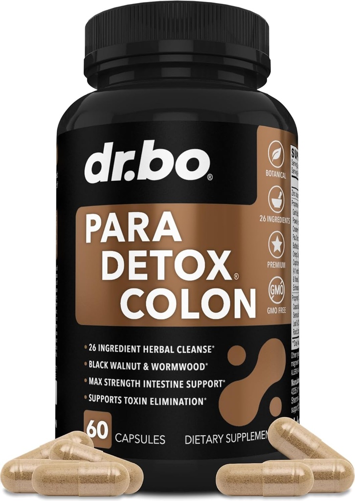 Colon Cleanse Pills Body Detox - Intestinal Guard Cleanser for Stomach - Natural Weight Flush Cleaner Supplement Complex, Women Men Kids, Herbal Wormwood Black Walnut Clove - Gut Loss Health Capsules 2