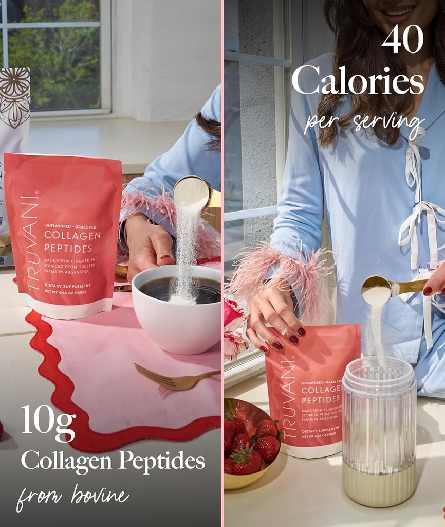 Truvani Hydrolyzed Collagen Peptides | Unflavored | 7 Servings | 20g Grass-Fed Collagen Protein Powder | Promotes Hair, Nail, Skin, and Joint Health | Keto | Dairy and Gluten Free | Women and Men 6