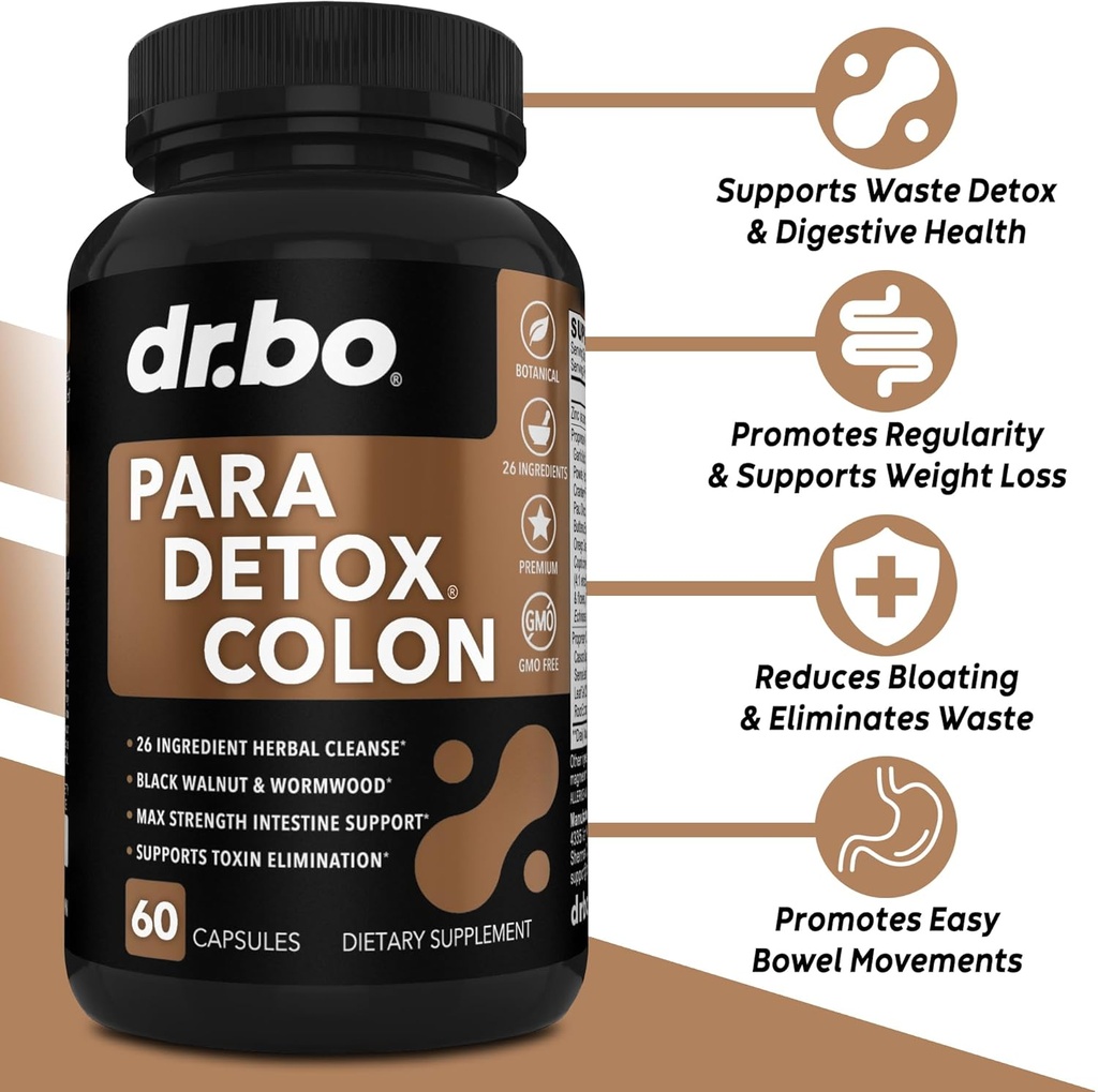 Colon Cleanse Pills Body Detox - Intestinal Guard Cleanser for Stomach - Natural Weight Flush Cleaner Supplement Complex, Women Men Kids, Herbal Wormwood Black Walnut Clove - Gut Loss Health Capsules 3