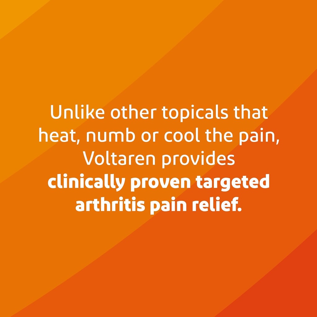 Voltaren Arthritis Pain Gel for Powerful Topical Arthritis Pain Relief with Diclofenac - NEW Easy Open Cap - 100 g x 2 5