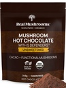 Real Mushrooms Unsweetened Hot Chocolate Mix with 5 Defenders – Reishi, Chaga, Turkey Tail, Maitake, Shiitake – Coco Powdered Unsweetened – Organic Cacao Powder Supplement, Vegan, 15 Servings 2