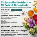 32-in-1 Liver Cleanse Detox and Repair with Milk Thistle, Silymarin, Artichoke Extract, Beetroot Powder - Gallbladder Supplement with Active Liver Health Formula - 1426mg (180ct, Pack of 2) 4