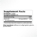 Type Zero Vitamin D3 2000 iu, 240 Softgels - Non-GMO & Gluten Free 3