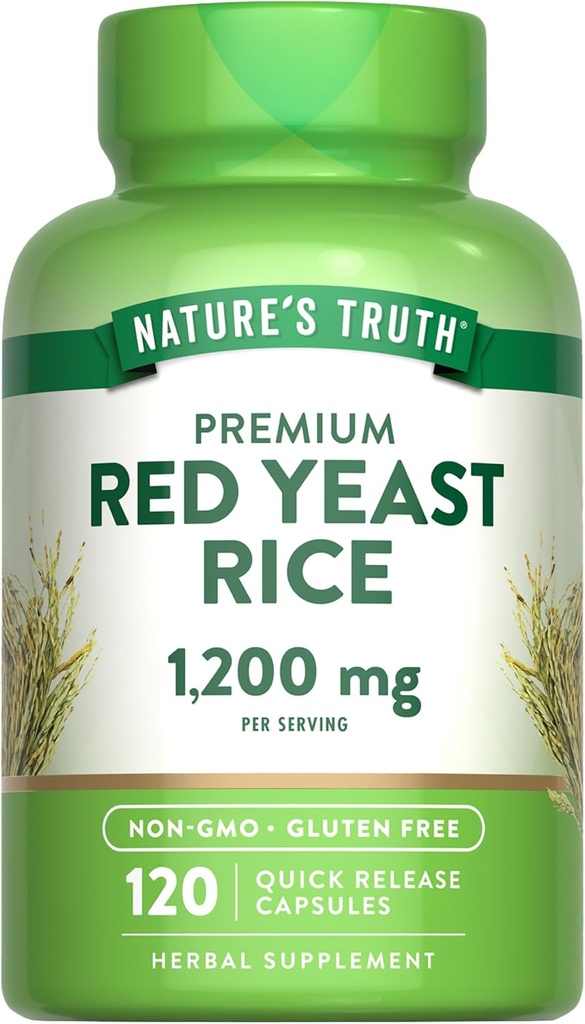 Nature's Truth Red Yeast Rice Capsules 1200 mg | 120 Count | Non-GMO & Gluten Free Supplement 2