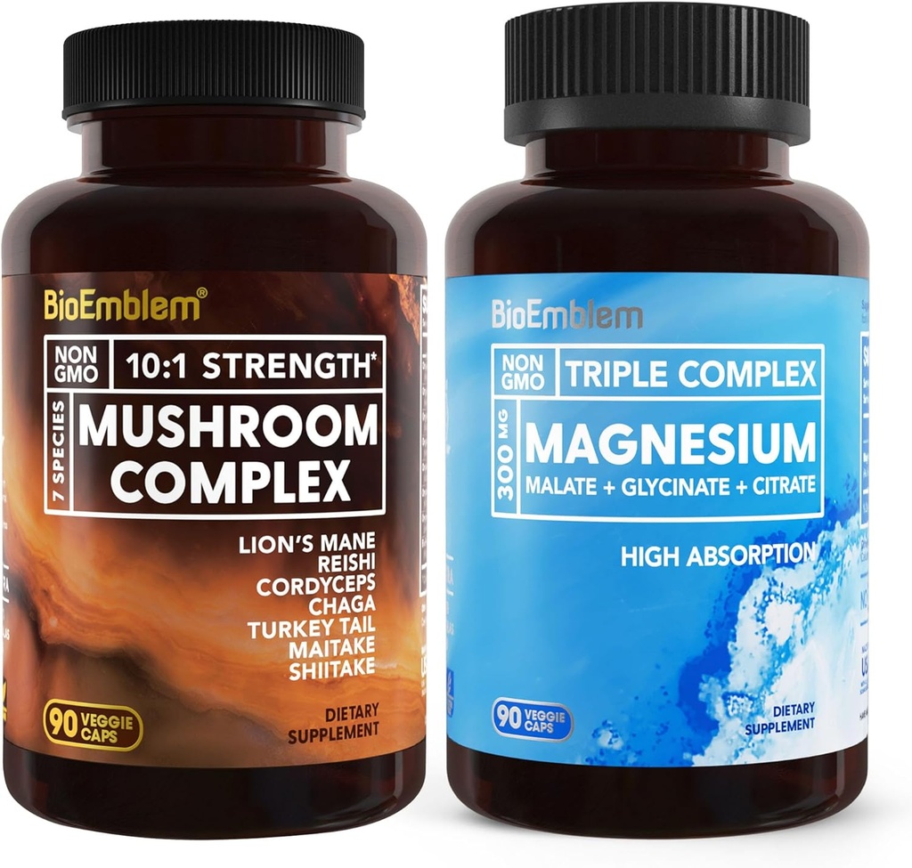 BioEmblem Triple Magnesium Complex and Mushroom Complex 2
