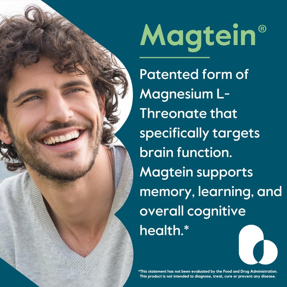 BESTVITE Magtein Magnesium L-Threonate Capsules - 2000mg per Serving (120 Vegetarian Capsules) - Patented and Bioavailable Magnesium - No Stearates - No Fillers - Vegan - Non GMO - Gluten Free 3