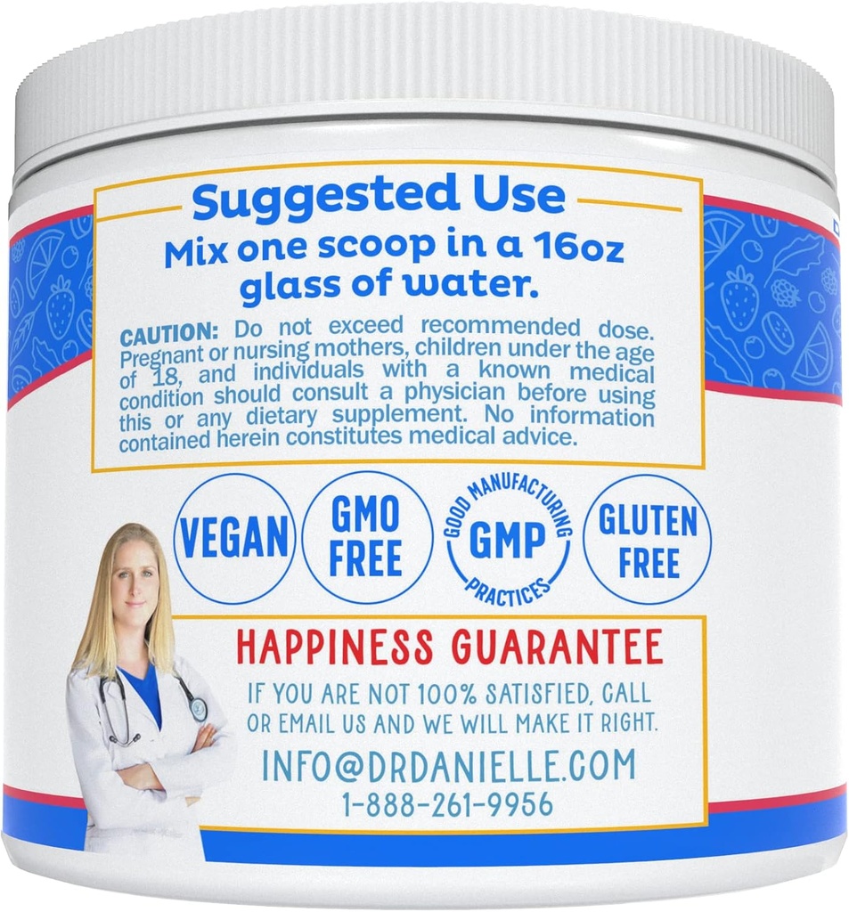 Dr. Danielle's Original Electrolyte Powder - Hydration Drink Mix Supplement - Boosts Energy & Keto-Friendly - No Maltodextrin & Sugar Free - Raspberry Lemonade Flavor 4