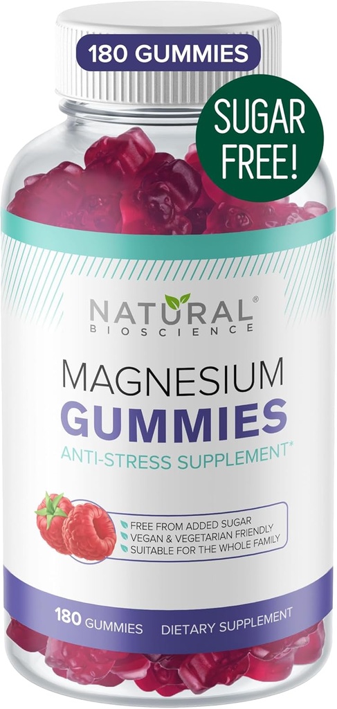 Sugar-Free Magnesium Gummies (180 Gummies) and Sugar-Free Vitamin D Gummies (180 Gummies) – Immune Support & Relaxation Value Bundle, Gelatin-Free, Gluten-Free, Vegan, All Natural, GMO-Free, Kosher 3