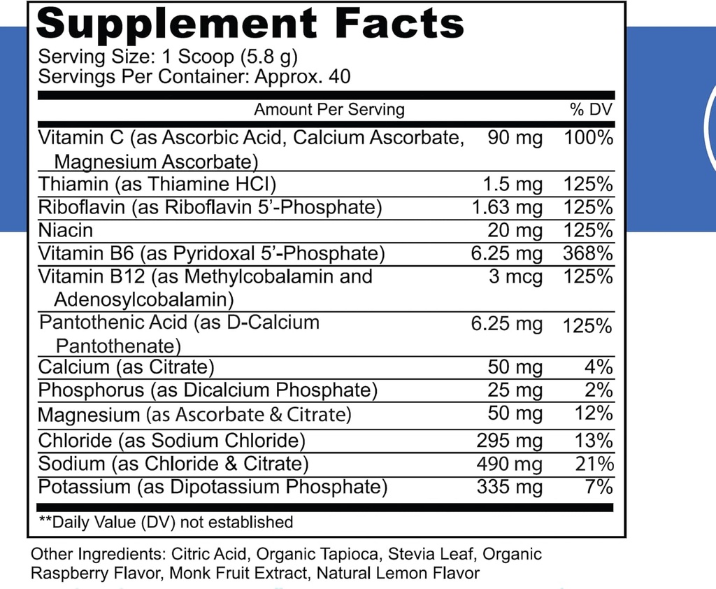 Dr. Danielle's Original Electrolyte Powder - Hydration Drink Mix Supplement - Boosts Energy & Keto-Friendly - No Maltodextrin & Sugar Free - Raspberry Lemonade Flavor 6