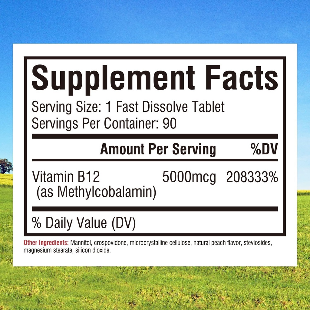 Innate Vitality Magnesium Glycinate & Vitamin B12 Bundle, No Gluten & Vegan, Magnesium (120 Caps) & Vitamin B12 (90 Fast Dissolve Tabs), Value Pack, Bundle & Save 4