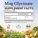 Vitalitown Magnesium Glycinate | Chelated, Non Buffered 300mg Elemental Magnesium | Most Bioavailable, Fully Reacted | Bone, Muscle, Calm, Sleep, Heart Healths | 90 Tablets, Non-GMO 3