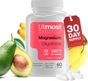 Magnesium Glycinate Supplement - Just 1 Capsule=175 MG of Absorbable Magnesium (350 MG in 2 Capsules) Non-GMO, Gluten-Free, Major-Allergen Free-Promotes Nighttime Calm & Muscle Wellness (60 Capsules) 2